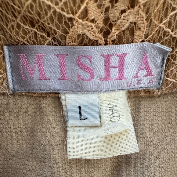 MISHA Vintage Y2K Tan Double-Breasted Corduroy Blazer Jazket Sz Large USA Made - Picture 14 of 14